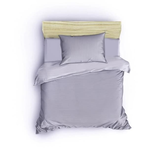Bäddset - 1 påslakan 220 x 240 cm + 2 örngott 60 x 60 cm - 80% bomull, 20% polyester - Grå