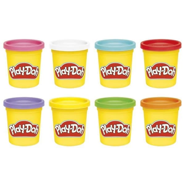 Play-Doh 8 regnbågsfärger, 85 g burkar med modellera