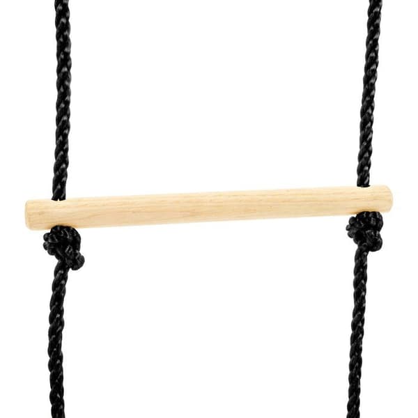 Trästege - TP TOYS - Svart rep - H 190-250 cm