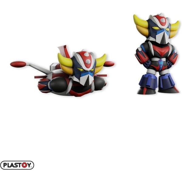 Två figurer - PLASTOY - Goldorak Spacer och Goldorak - PVC - 7 cm