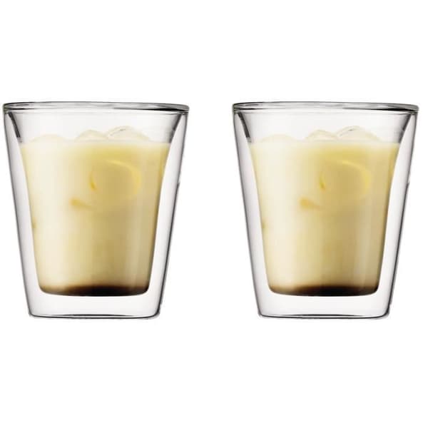 Set med 2 glas - BODUM - Canteen - Dubbelväggig - 0,2 l - Transparent