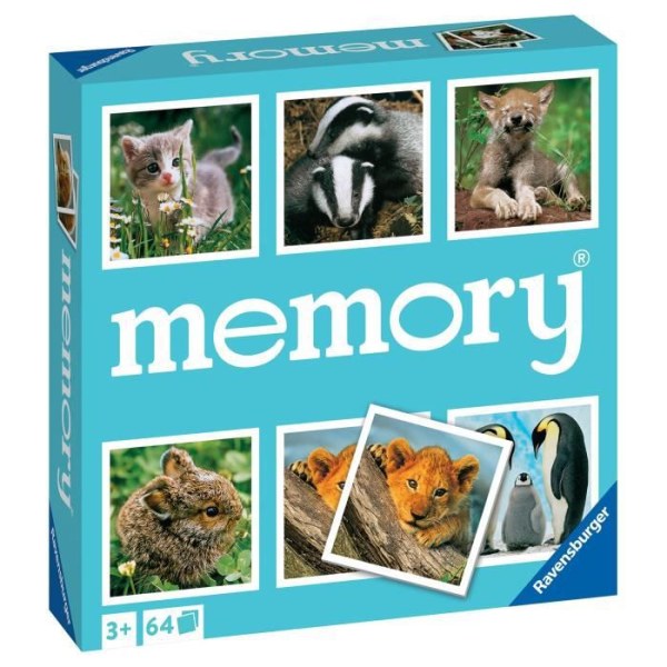 Grand Memory - Tema: Small Animals -4005556208791 - Ravensburger