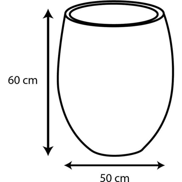 EDA Round Pot Graphit Ø50cm - Kapacitet 53L - Antrakitgrå