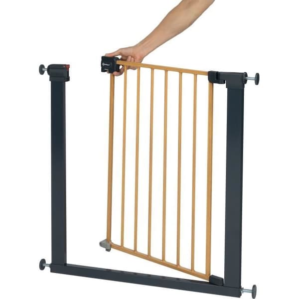SAFETY 1st Easy Close barnsäkerhetsgrind, trämönstrad, 73-80 cm (max. 136 cm)
