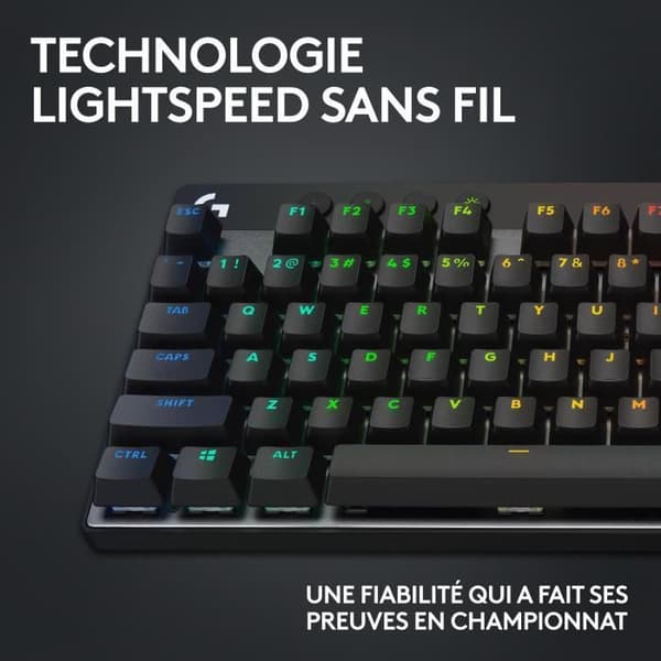 Logitech G PRO X TKL LIGHTSPEED trådlöst tangentbord, LIGHTSYNC RGB - Svart