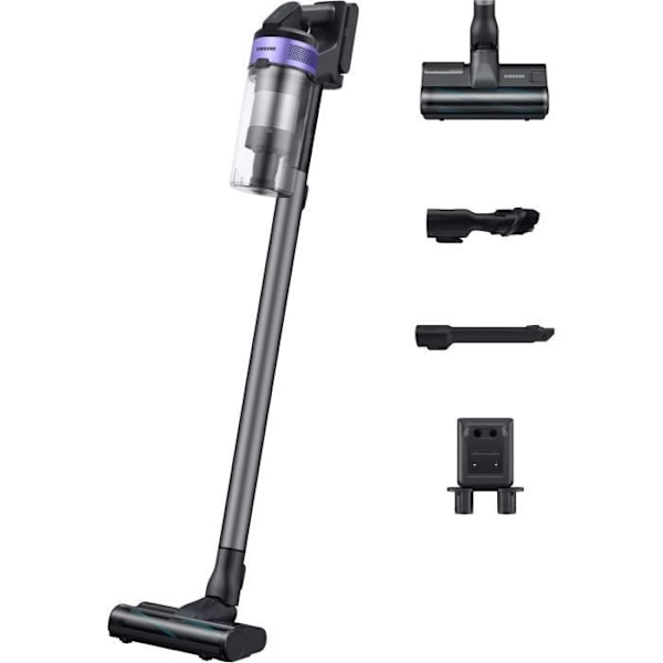 SAMSUNG Jet 75E Turbo VS20B75B1R4 - Dammsugare Broom - 200 AW Ström - 60 Minuters Drifttid - 2-i-1 Laddningsdocka
