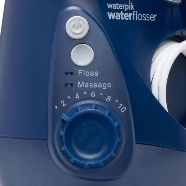 Waterpik Ultra Plus WP-663 blå hydropuls för fast montering, 10 trycknivåer, 1250 pulser/min, 1-min timer, 7 munstycken blå one size