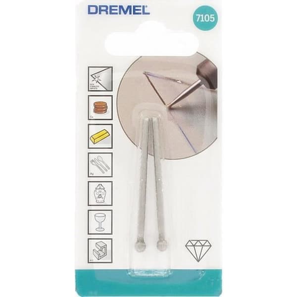 DREMEL Lot med 2 diamantpunkter 4,4mm 7105