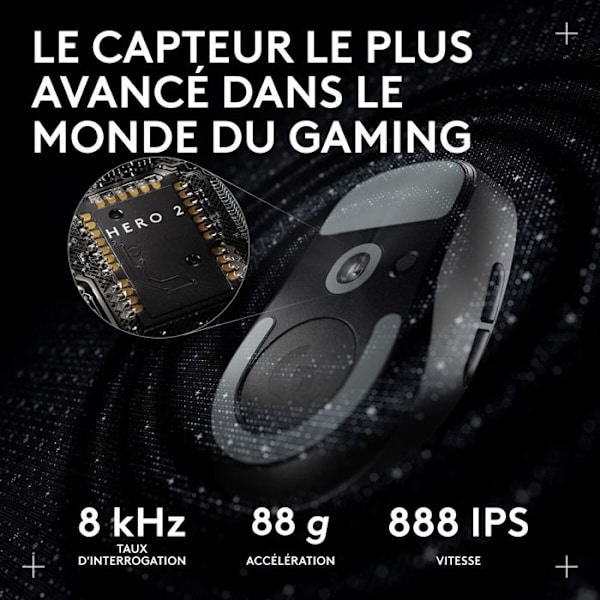 Mus - Trådlös - Logitech G - PRO X Superlight 2c - Svart