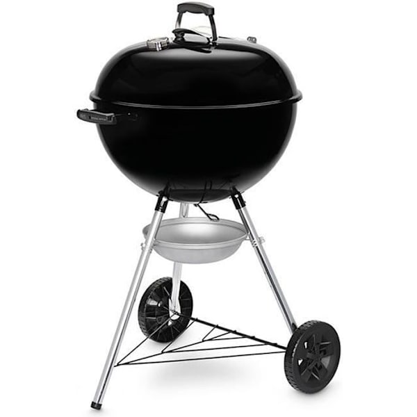 WEBER Original vattenkokare E-5710 kolgrill - Kromat stål - Ø 57 cm Svart, Silver