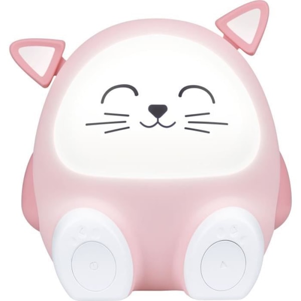 Lätt högtalare & nattlampa - BIGBEN - Cat - Bluetooth 5.0, 15W, Justerbar nattlampa, Timer, USB-C batteri