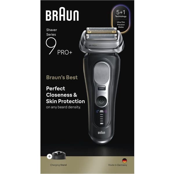 Rakapparat - BRAUN - Serie 9 9610s - 240 V - 60 min batteritid - Svart
