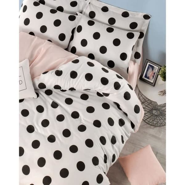 Bäddset - 1 påslakan 220 x 240 cm + 2 örngott 60 x 60 cm - 65% bomull, 35% polyester - Vit