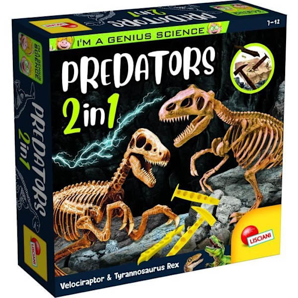 Génius Science - vetenskapligt spel - Predators 2 i 1 - att gräva och bygga - LISCIANI