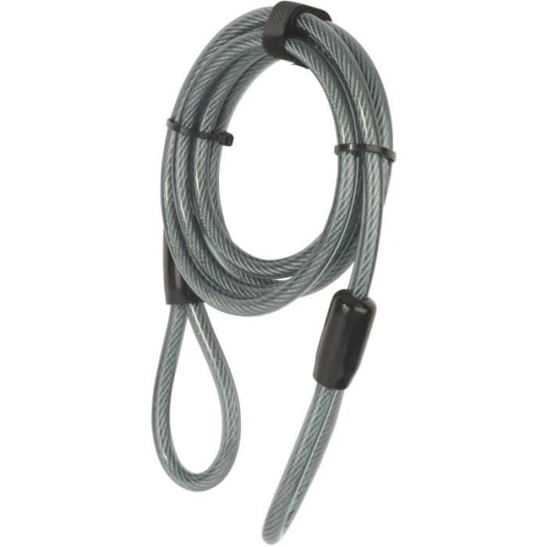 YALE Anti-Theft Spiral kabel med 2 öglor - för cykel, MTB - 220 cm x 12 mm
