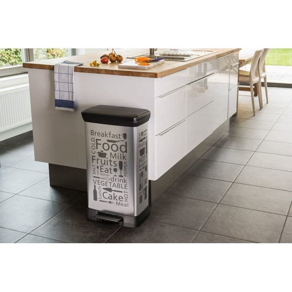 Curver 205873 Décor Kök Rektangulär Pedalhink Polypropylen Silver 39 x 29 x 73 cm...