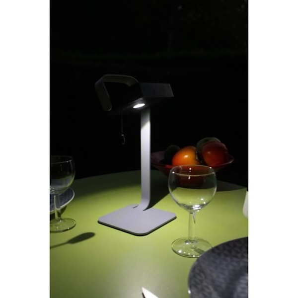 Designer solar bordslampa - Easy - Grå