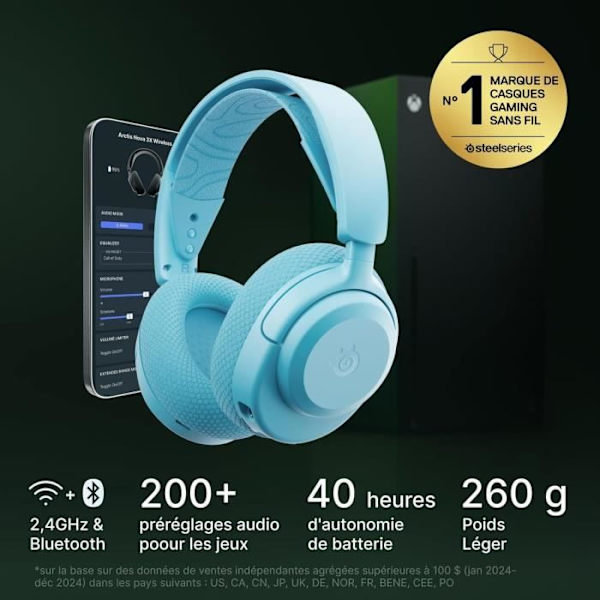 Trådlöst spelheadset - STEELSERIES - Arctis Nova 3XW - 40 timmars batteritid - Bluetooth - Xbox-kompatibel