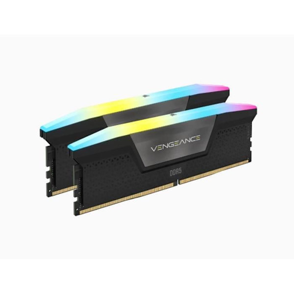 RAM -minne - Corsair - Revenge RGB DDR5 - 32GB 2x16GB DIMM - 6000 MHz - 1,35V - Svart (CMH32GX5M2D6000C36)