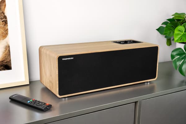 Bluetooth-högtalare - THOMSON - Trä och svart