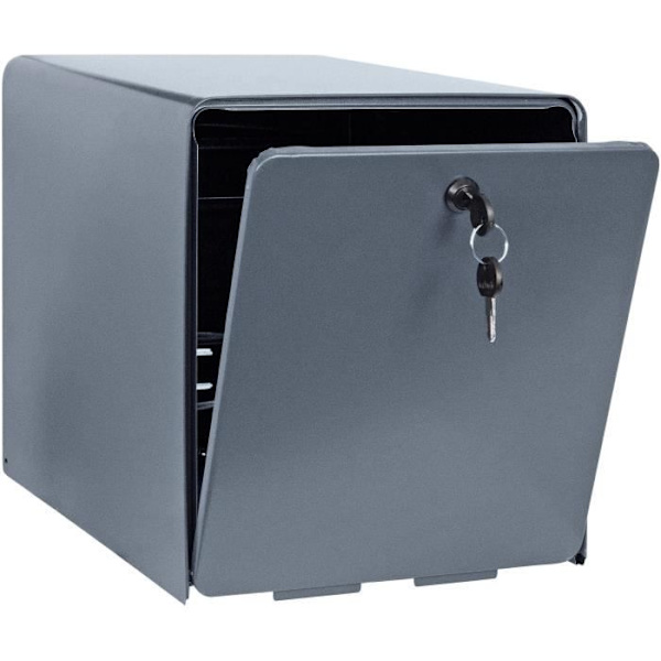Box Burg Wachter Balthazar 2 -dörrar - Till fots - Galvaniserat stål - Total öppning - Anthracite - Made in France