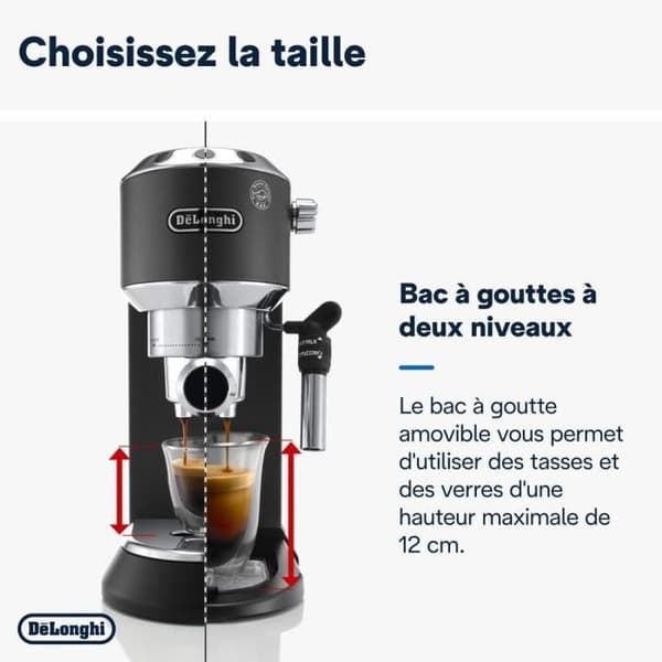 DELONGHI EC 685.BK Classic Dedica Style Espressomaskin - Svart