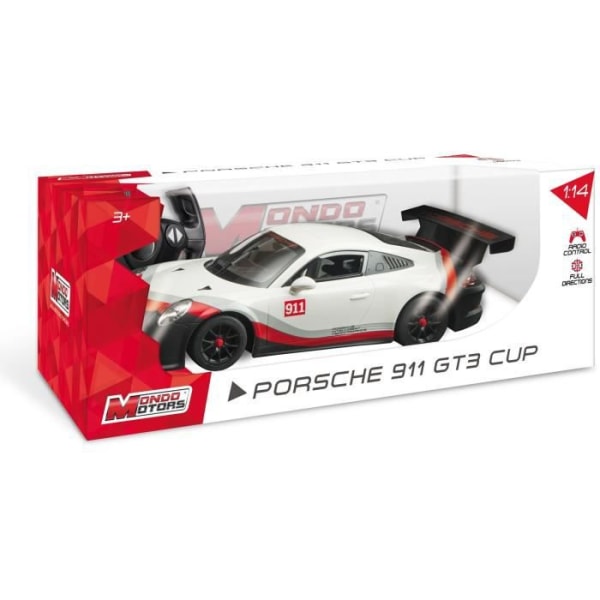 MONDO - Porsche - 911 GT 3 - Kopp - radiostyrd bil - skala 1/14: e - Pojke - Blandad - Från 3 år
