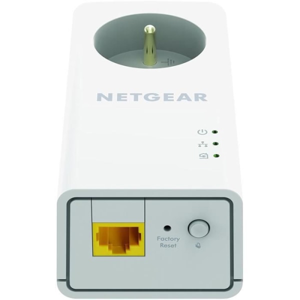 NETGEAR-paket med 2 PLC-adaptrar 2000 Mbit / s- 2-portar 10/100/1000 RJ45 - Med integrerat uttag PLP2000-100FRS