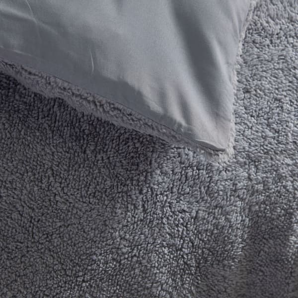 Bäddset - TODAY - Teddy - Dubbel - 220 x 240 cm - Enfärgad Grå