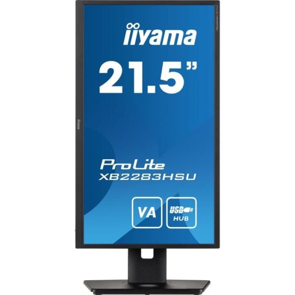 PC -skärm - IIYAMA PROLITE X2283HSU -B1 - 21.5 FHD - VA -platta - 1 ms - 75Hz - HDMI / DisplayPort / USB - FreeSync - Justerbar fot