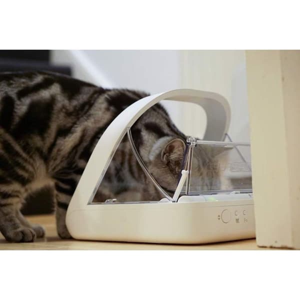 Sureflap Surefeed RFID foderautomat för katt och småhundar, vit/grå med microchip-åtkomst Vit och grå one size