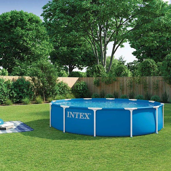 INTEX ovanmarksrörspool - metallram - 305 x 76 cm - rund - 28202ND