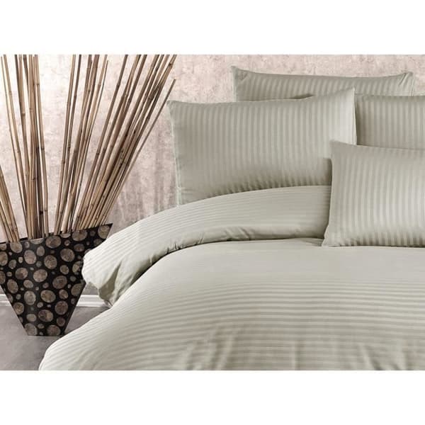 Bäddset - 1 påslakan 220x240 cm + 2 örngott 60x60 cm - 70% polyester, 30% bomull - Cappuccino