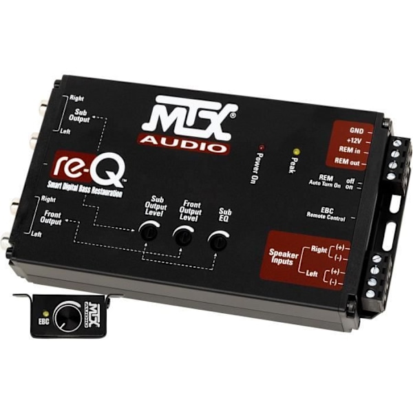 High-end processor högnivåingångar till RCA-utgångar - MTX AUDIO - re-Q