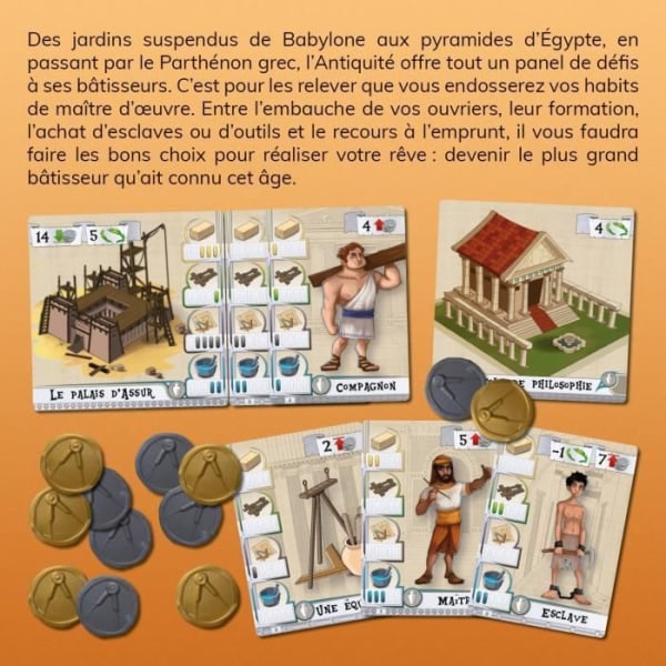 Festspel - Asmodee - The Builders: Antiquity - Bli kungarikets första byggare