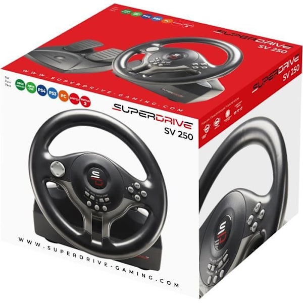 Rattdrivhjul - SUBSONIC - Kompatibel switch, PS4, Xbox One, PC