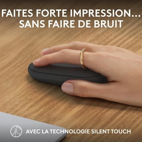 LOGITECH - Trådlös mus - Pebble Mouse 2 M350s - Grafit - (910-007015)