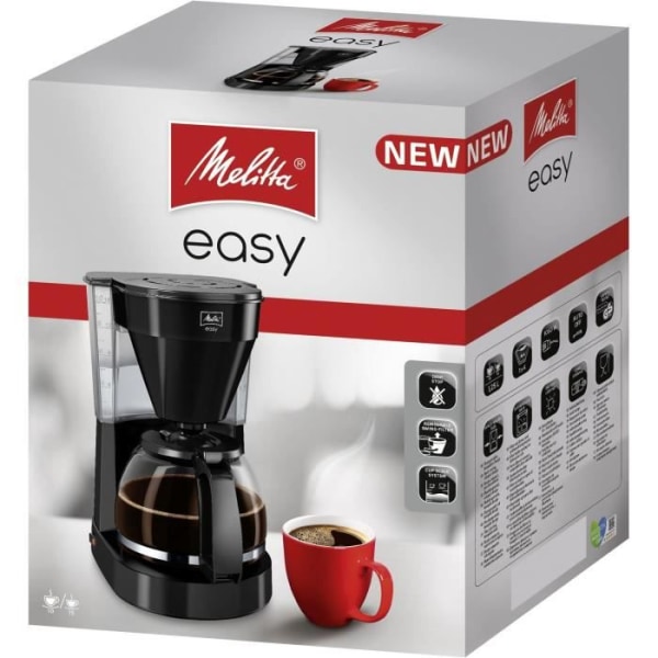 MELITTA Easy II 1023-02 - Filter kaffebryggare - 1050 W - Svart