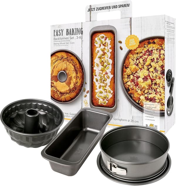 Birkmann Easy Baking 3-delat bakformsset - Kolstål