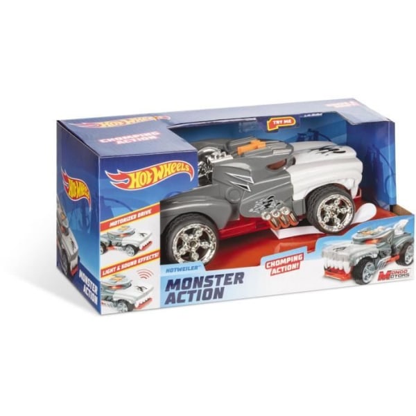 Motordrivet fordon - Mondo Motors - Ljud och ljus - Hot Wheels Monster Action Hotweiler - 23cm