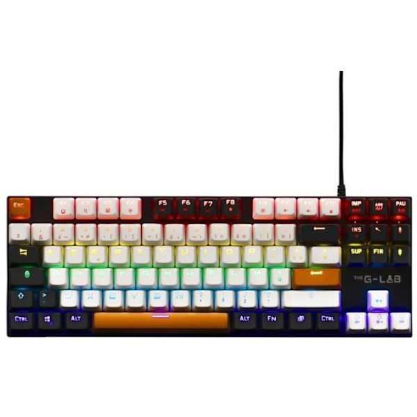 Speltangentbord - THE G-LAB - KEYZ-MERCURY-C/FR - Mekaniskt - TKL - 3 färger Vit+Svart+OrangeFR