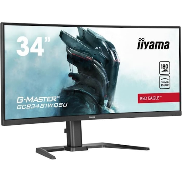 PC-skärm - IIYAMA - GCB3481WQSU-B1 - 34 UWQHD - VA - 180Hz - 0,3ms - Curved 1500R - Svart Svart