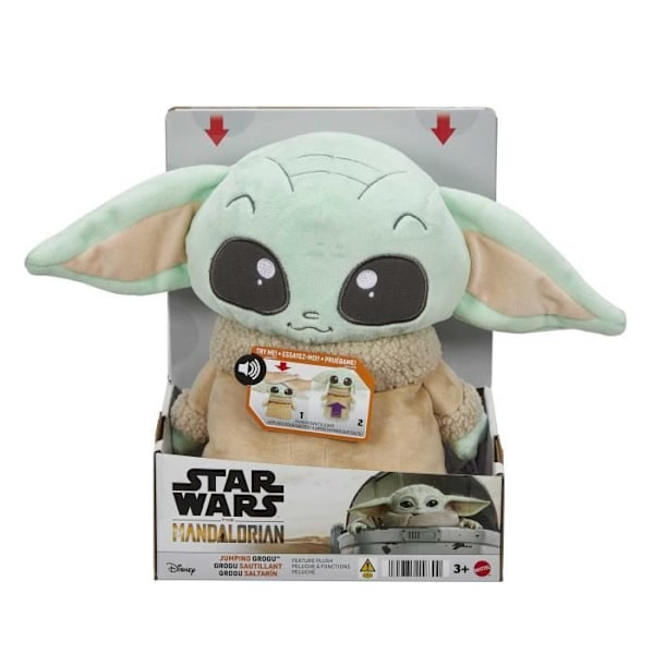 PLUSH GROGU JUMPING - MATTEL - HPG48 - MATTEL LICENSERAD PLUSH