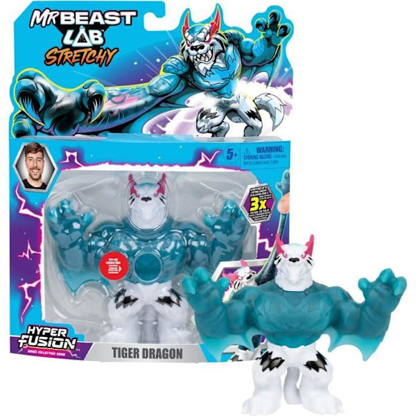 Elastisk figur - MRBEAST LAB - Goo Jit Zu - Tigerdrake - 11 cm