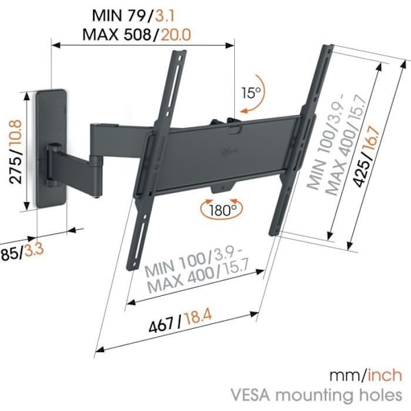 TV Väggfäste - VOGEL'S - TVM 1443 Full-Motion+ Medium, 2 armar, 32-65