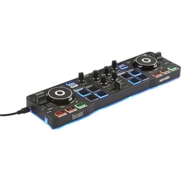 HERCULES STARLIGHT - USB DJ-styrenhet - 4 kuddar x 4 lägen - Integrerat ljudkort - Serato DJ Lite ingår