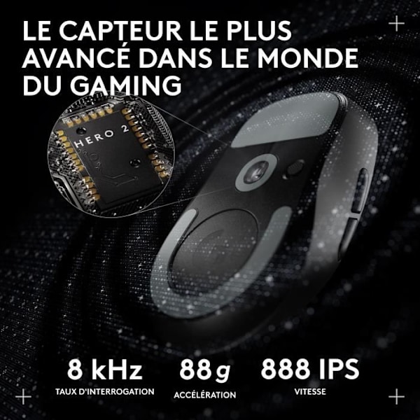 Gamingmus - trådlös - Logitech - G Pro X Superlight 2 DEX - Svart
