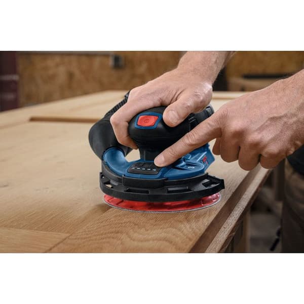 BOSCH PROFESSIONAL sladdlös excenterslip - GEX 12V-150-3 - 12V - 150 mm - G120 slippapper + ring + påse + stödplatta