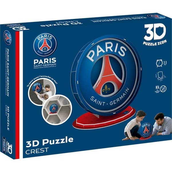 3D-pussel - MEGABLEU - Paris Saint-Germain-emblem - 19 bitar - Från 7 år