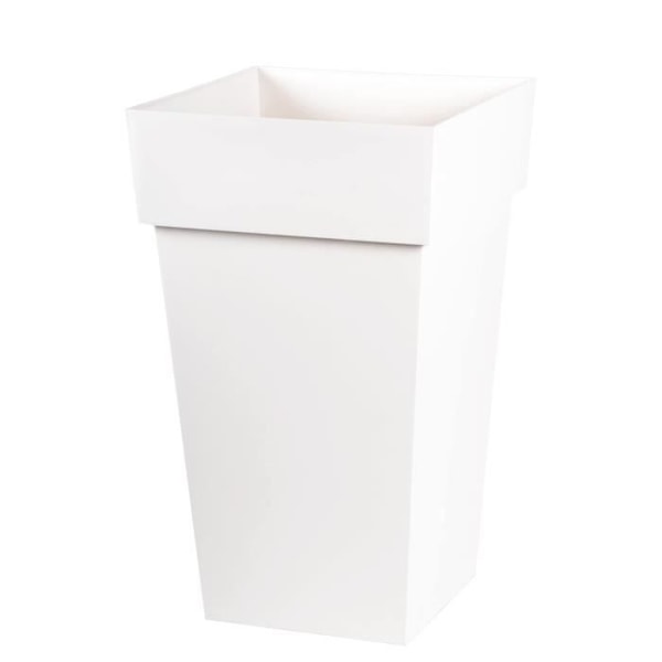 EDA toskansk blomkruka med hög fyrkant - 39 x 39 x H 65 cm - 62 L - vit
